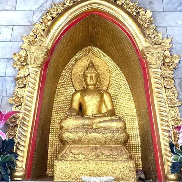 พระไพรีพินาศ (เนื้อทองแดงชุบ 3 กษัตริย์ ) ปี44 วัดบวรฯ กรุงเทพฯ (มีโค้ด)