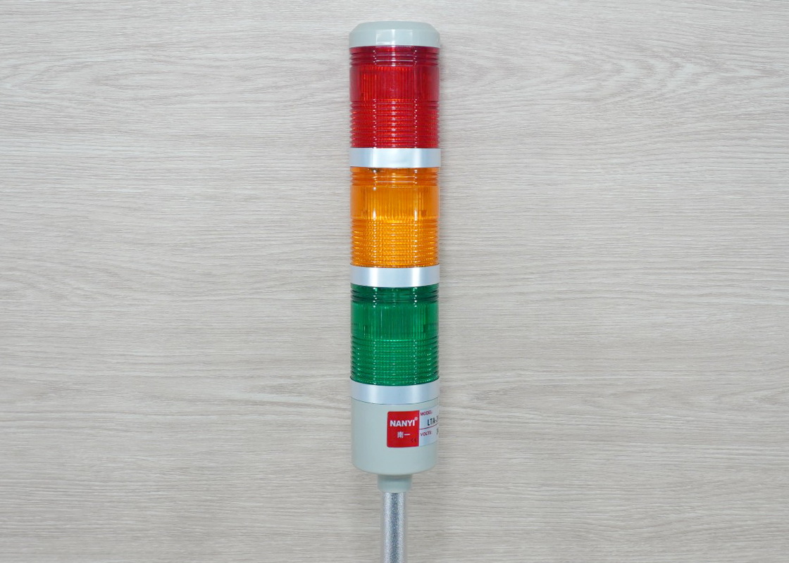 LED 24V DC (NY-505-3T) Tower Lamp Alarm light (Red, Yellow, Green, ไม่มีเสียง ไม่กระพริบ)