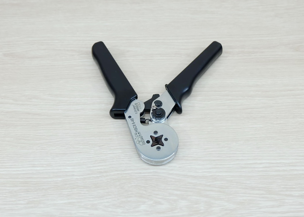 HSC8 6-4B คีมเข้าหัวสายไฟ Tubular Terminal Crimper 0.25-6mm 23-10AWG