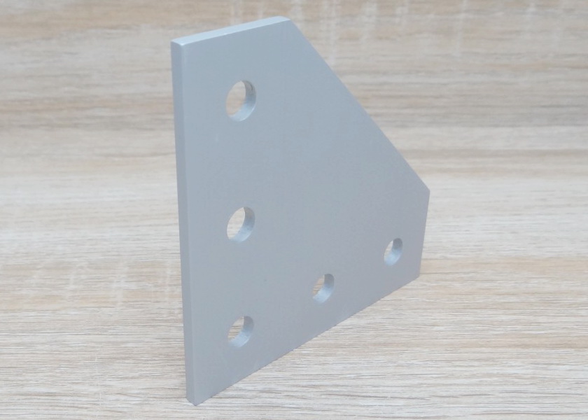 White L-90 degree joint plate 5-Hole สำหรับ Series 30 Alu Profile