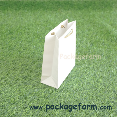 ถุงกระดาษอาร์ตขาว เบอร์ 10 ขนาด 5" x 6" x 2"