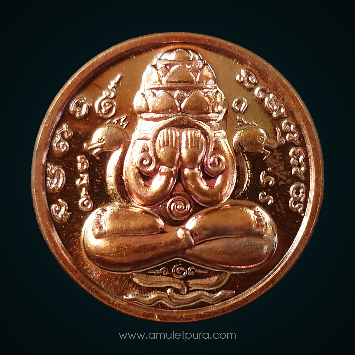 เหรียญพังพระกาฬ รุ่นเหนือดวง59 เนื้อสัตตะโลหะผสมชนวน (แจกเฉพาะศูนย์จอง 2.6 ซม) ปี59 วัดพระมหาธาตุ จ.นครศรีธรรมราช (2โค้ด หมายเลข 3395)