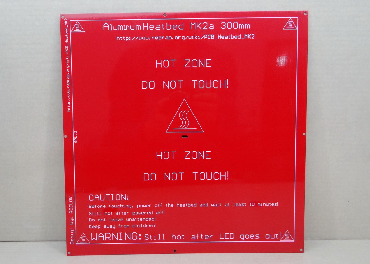 MK2A 300x300mm PCB Heatbed 24V