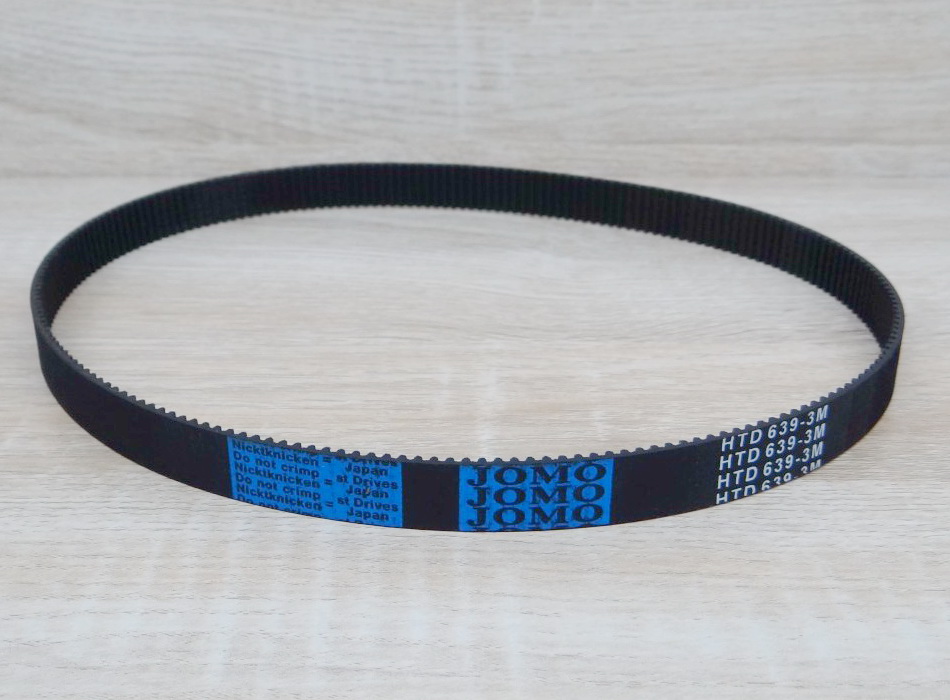 HTD-3M Width 15mm Timing Belt Closed Loop Length 639mm Rubber