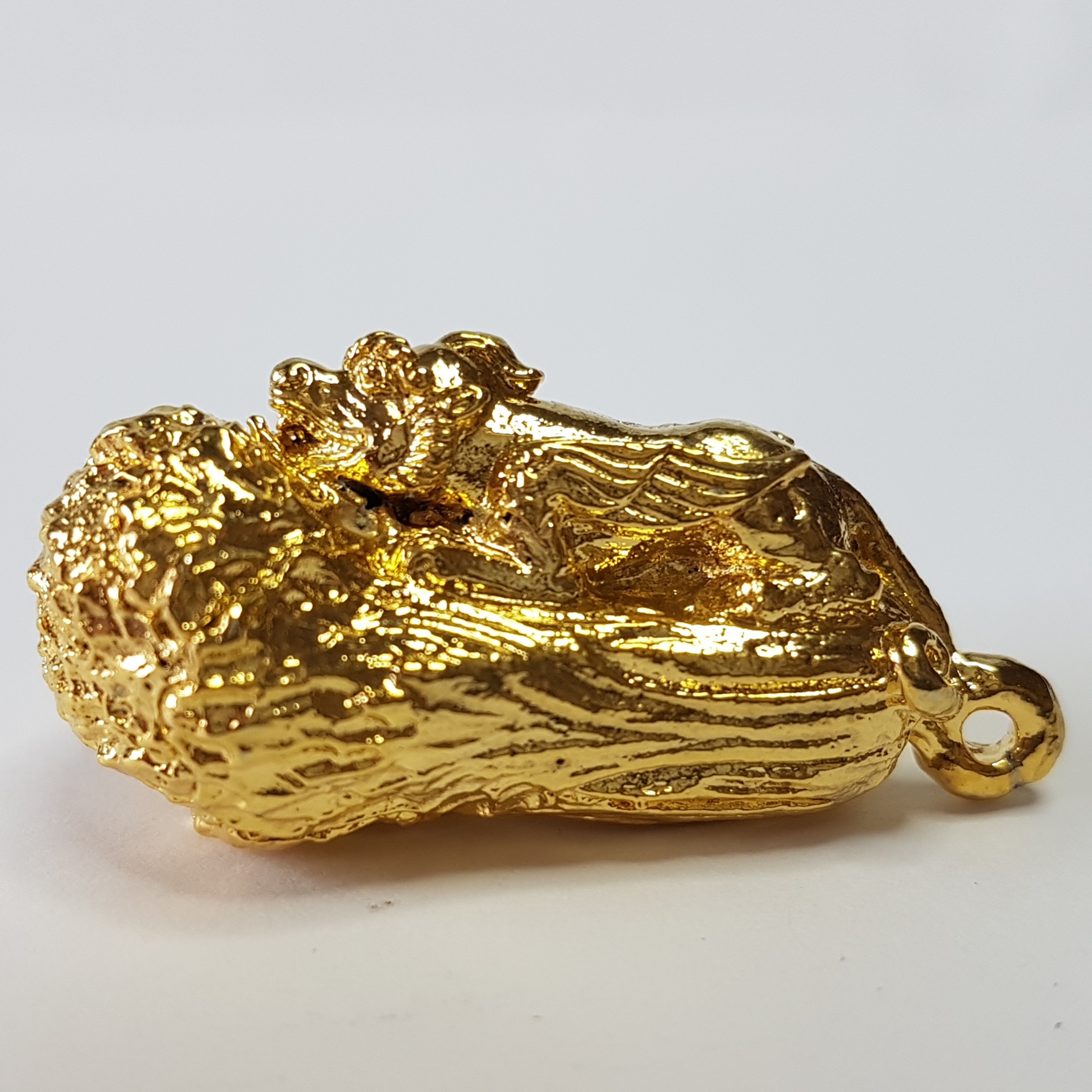 ปี่เซี๊ยะเกี้ยวผักกาด(โลหะชุบทอง)หลวงพ่อพูลทรัพย์ วัดอ่างศิลา จ.ชลบุรี