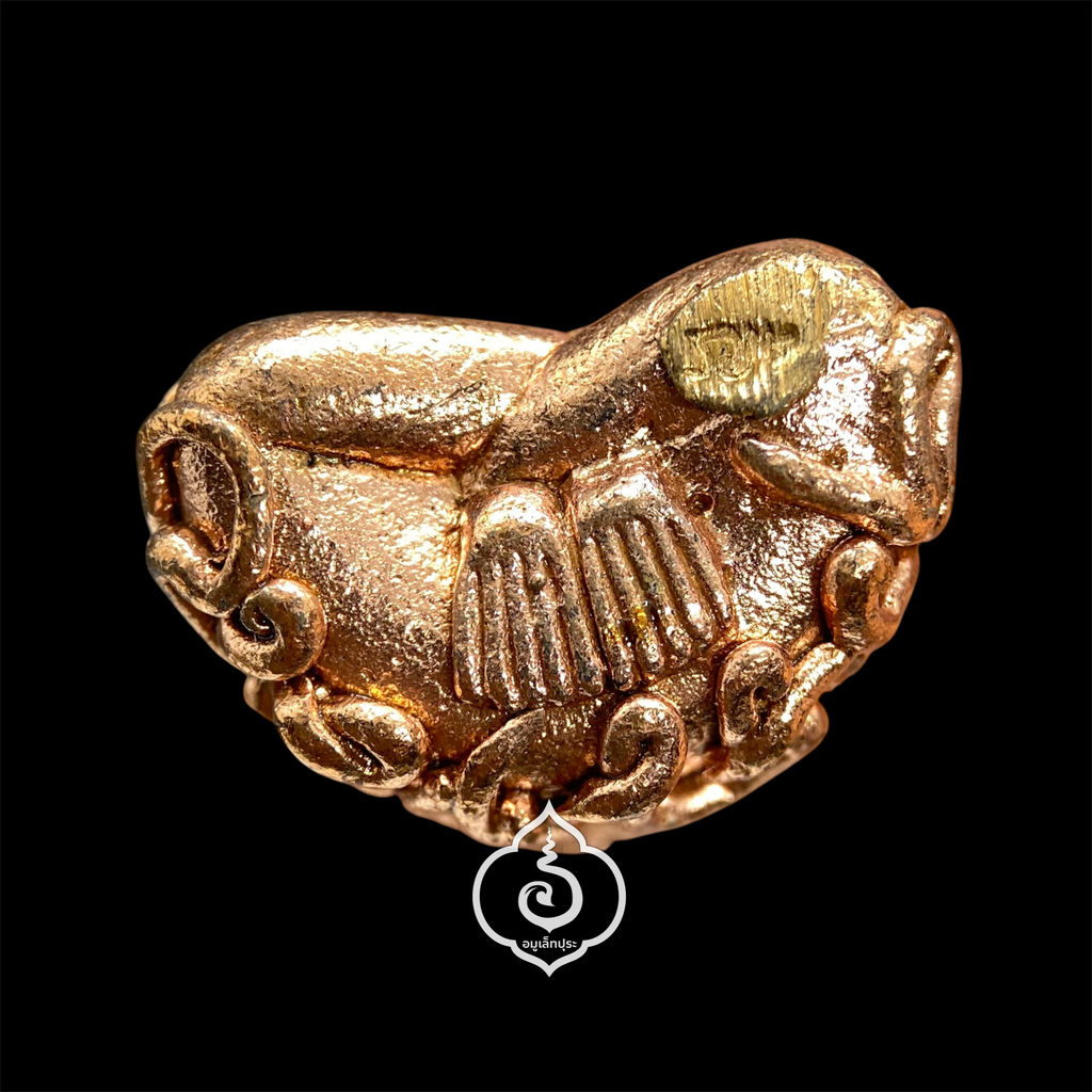พระปิดตายันต์ยุ่ง แร่เศรษฐี (เนื้อทองแดงเถื่อนผสมแร่บางม่วง) ปี55 หลวงปู่ทองย้อย วัดอัมพวัน จ.นนทบุรี