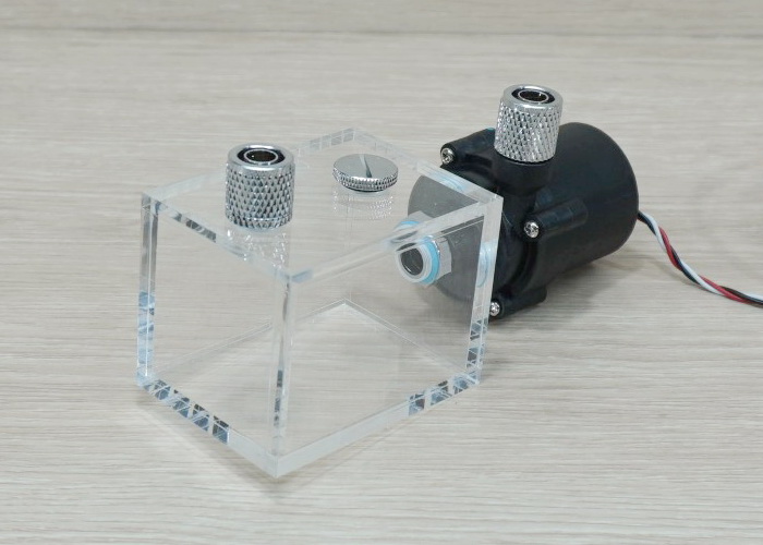 Square Water Tank 175ml + Quick Twist Joint G1/4" Thread + SC600 Pump 12V 19W