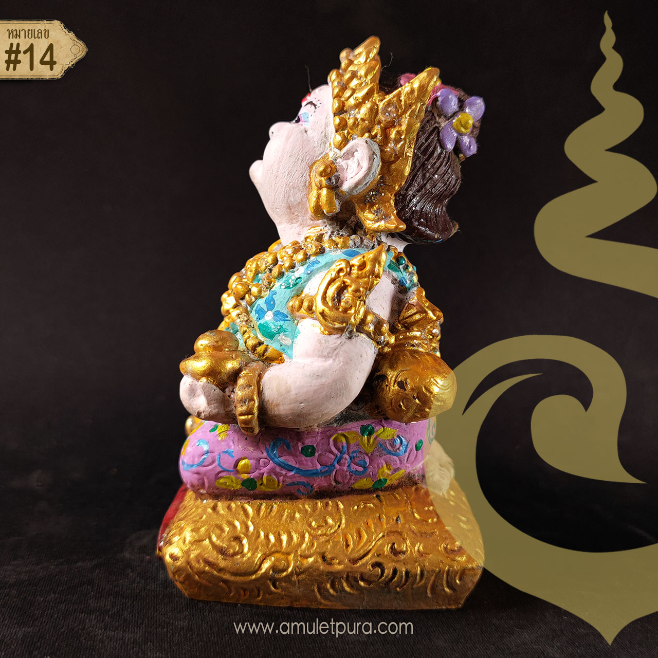 กุมารีดูดทรัพย์รับเงิน เพ้นสี นำฤกษ์ ขนาดบูชา ปี54 อาจารย์สุบิน นะหน้าทอง (หมายเลข 14)