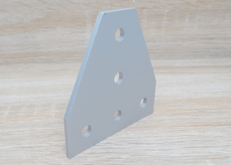 White T-90 degree joint plate 5-Hole สำหรับ Series 30 Alu Profile