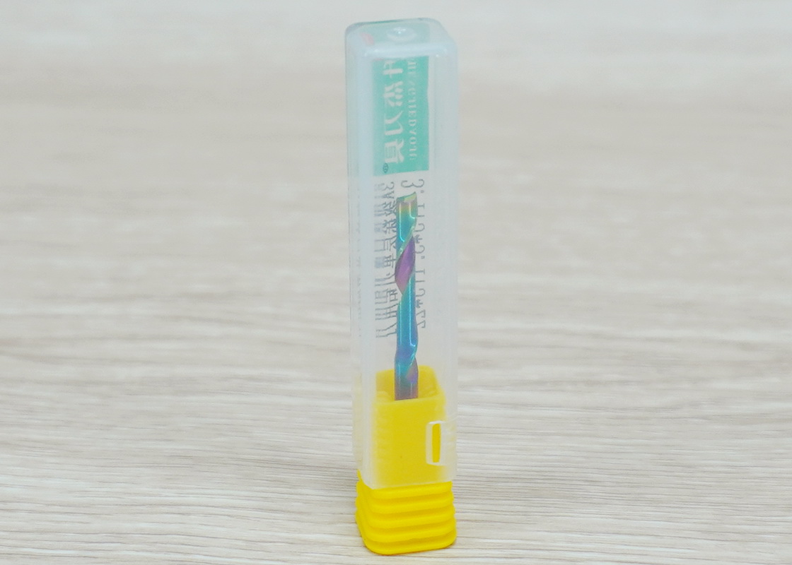 [เกรด 3A] - Single Flute DLC Coating 3.175x3.175x22 High Efficiency End Mill, Shank 3.175mm