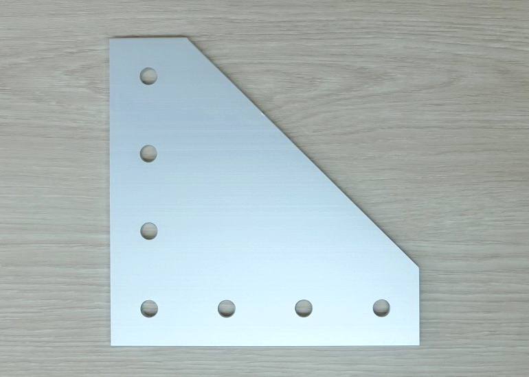 White L-90 degree joint plate 7-Hole สำหรับ Series 30 Alu Profile