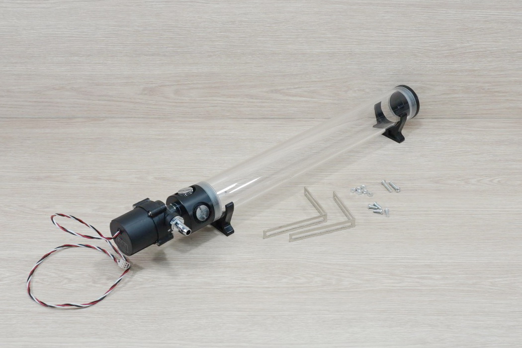 400mm Cylinder Water Tank G1/4" Thread XHC8 + SC600 Pump 12V 19W