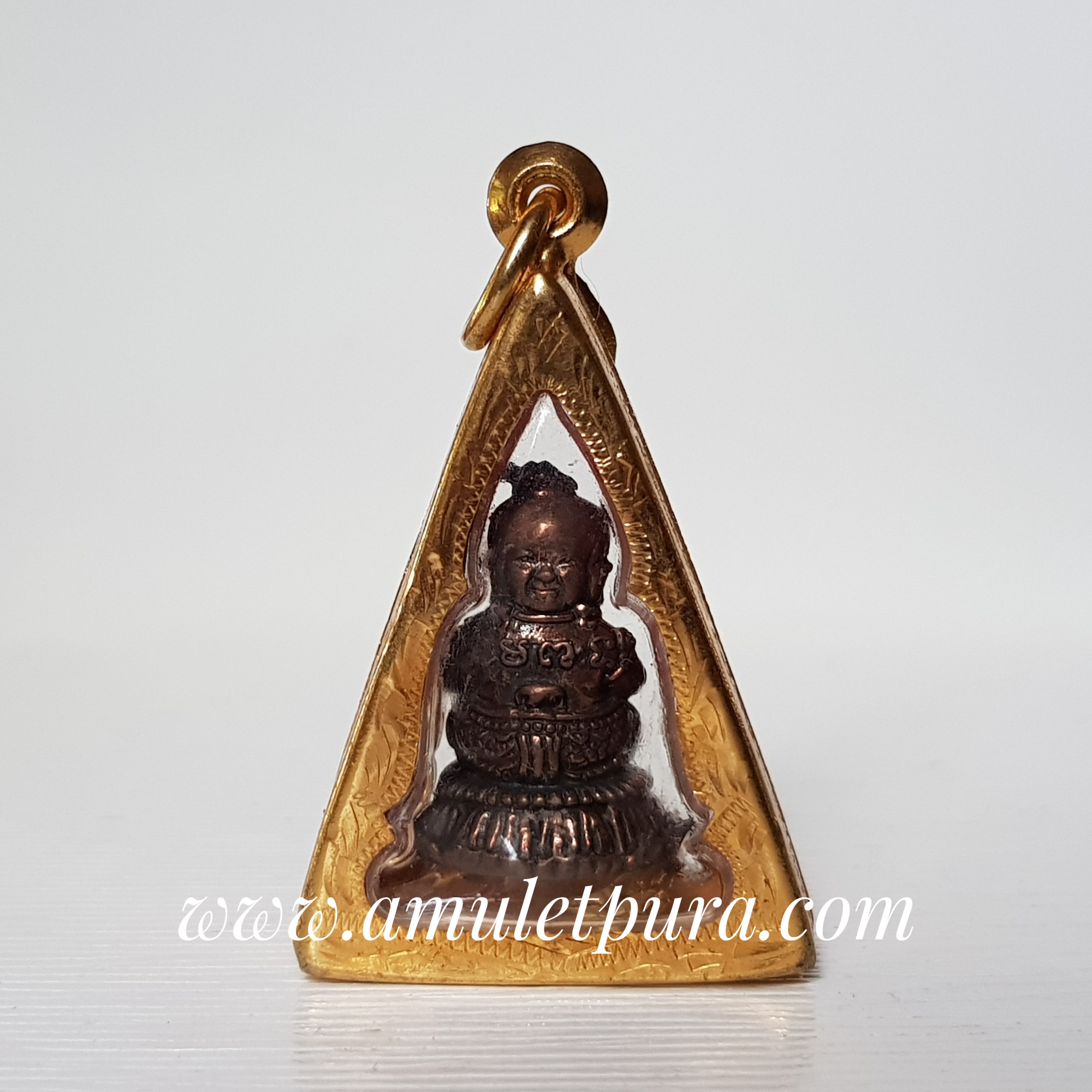 กุมารเทพแก้วสารพัดนึก สี่หน้าเก้าตา (ทองแดง) ปี52 รุ่นเฮง ปาฏิหาริย์ ปี52 ครูบาสุบิน วัดทองสะอาด จ.ปทุมธานี (ตอกโค้ด อุดผงใต้ฐาน พร้อมกรอบทองไมครอน)