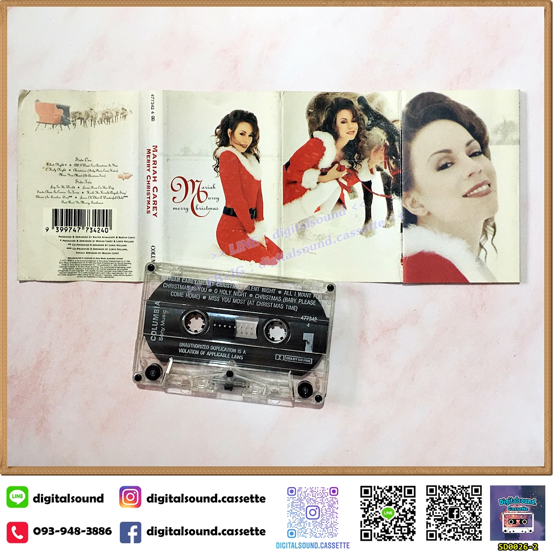 ⚠️ปกไม่สวย เทปคาสเซ็ท MARIAH CAREY อัลบั้ม MERRY CHRISTMAS