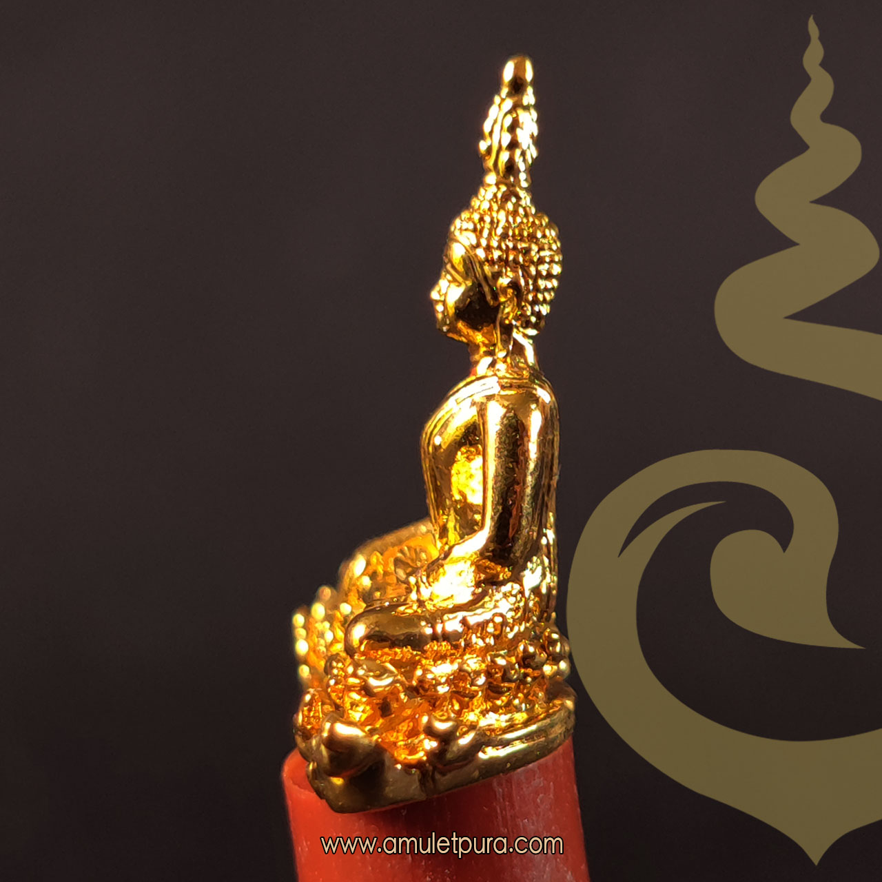 หลวงพ่อพระใส (เนื้อกะไหล่ทอง) รุ่นแผ่บารมี (รุ่นฟ้าผ่า) ปี58 วัดโพธิ์ชัย จ.หนองคาย (มีโค้ดรูปพญานาคใต้ฐาน)