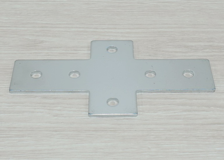 Cross Shaped Steel Joint Plate 6-Hole สำหรับ Series 40 Alu-Profile