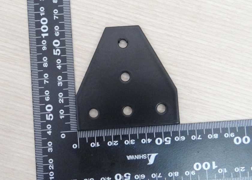 Black T-90 degree joint plate 5-Hole สำหรับ Series 20 Alu Profile