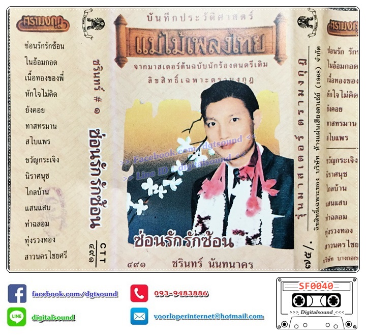 เทปคาสเซ็ท ชรินทร์ นันทนาคร อัลบั้ม ชุด 1 ซ่อนรัก รักซ้อน