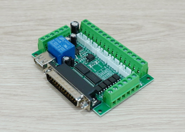 5 Axis CNC Breakout Board Interface for MACH3 + USB cable 1.5M