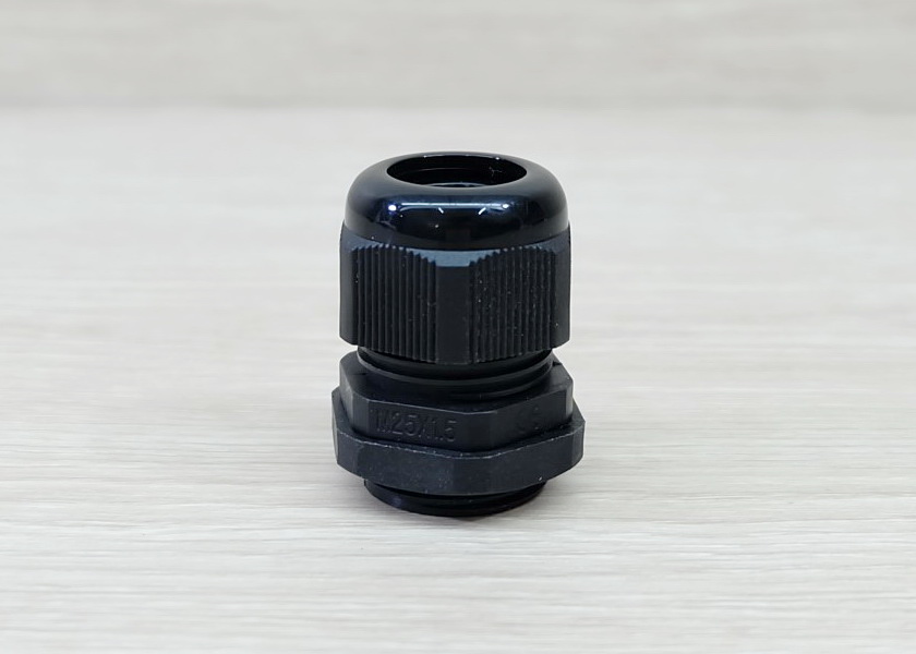 M25 (Black) Water-proof Nylon Plastic Cable Gland Connector (แพ็ค 10 ตัว)