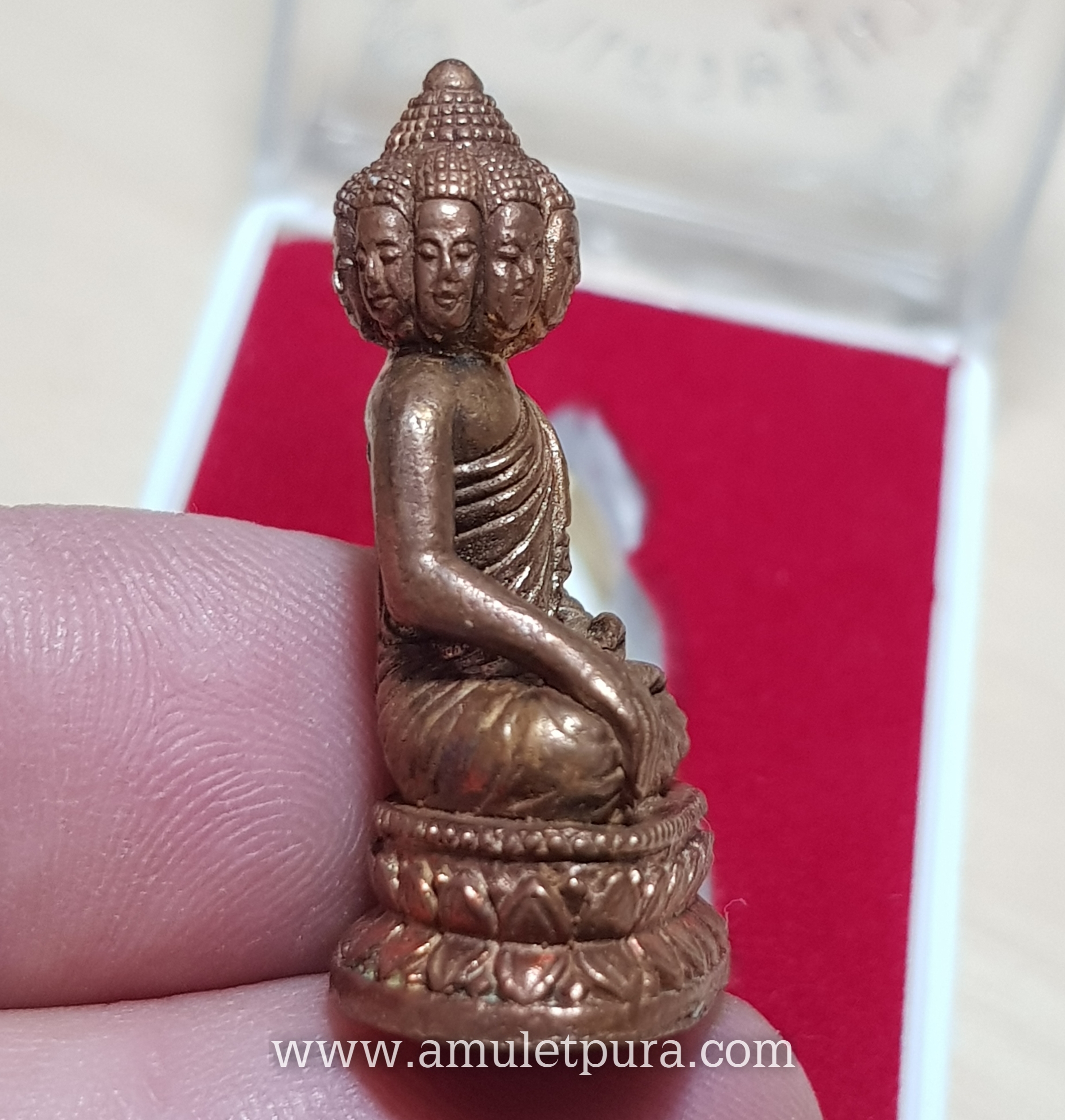 พระมหาเศรษฐีนวโกฎิ เนื้อทองแดง ปี53 หลวงปู่จอม วัดบ้านดอนดู่ จ.อำนาจเจริญ (ตอกโค้ดใต้ฐาน)