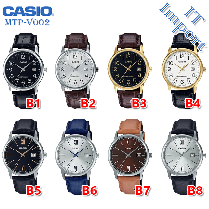 CASIO ของแท้ รุ่น MTP-V002L MTP-V002GL นาฬิกาผู้ชาย สายหนัง ใบประกัน 1ปี MTPV002 MTPV002L