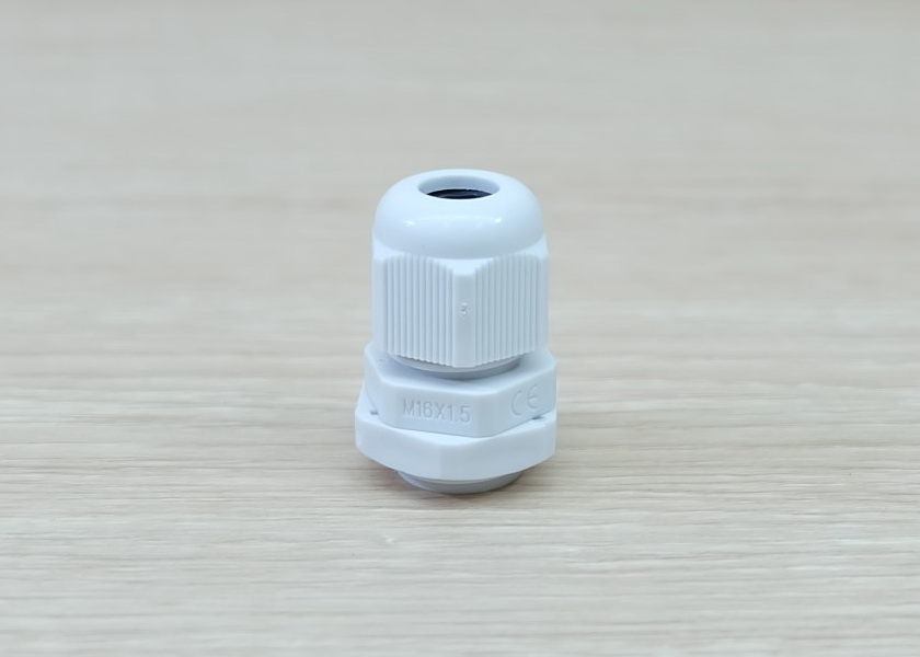 M16 (White) Water-proof Nylon Plastic Cable Gland Connector (แพ็ค 10 ตัว)