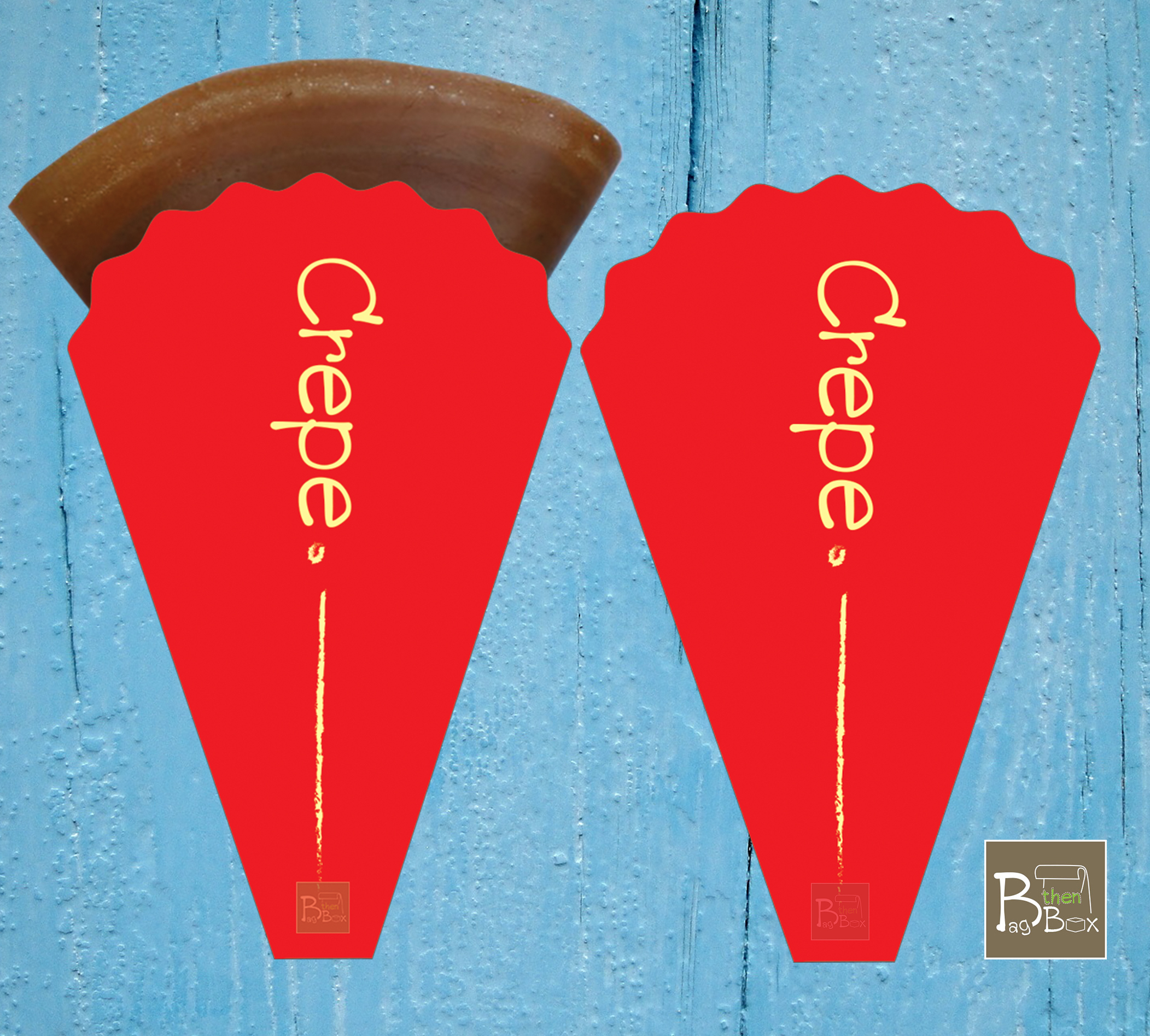 BTB CREPE 4 ซองเครปเกรดA ฟู้ดเกรด ขนาด 12.5 x 20 cm.