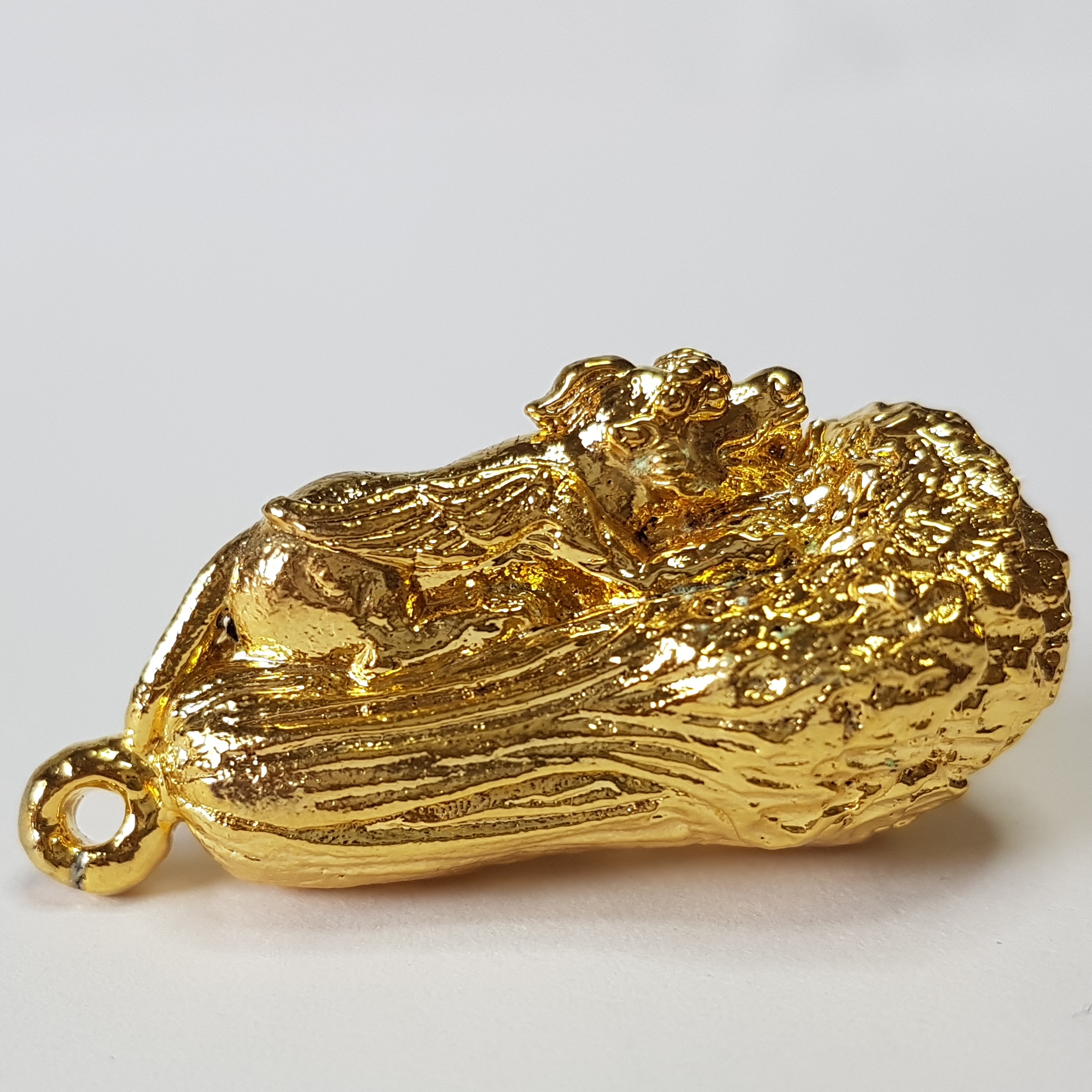 ปี่เซี๊ยะเกี้ยวผักกาด(โลหะชุบทอง)หลวงพ่อพูลทรัพย์ วัดอ่างศิลา จ.ชลบุรี