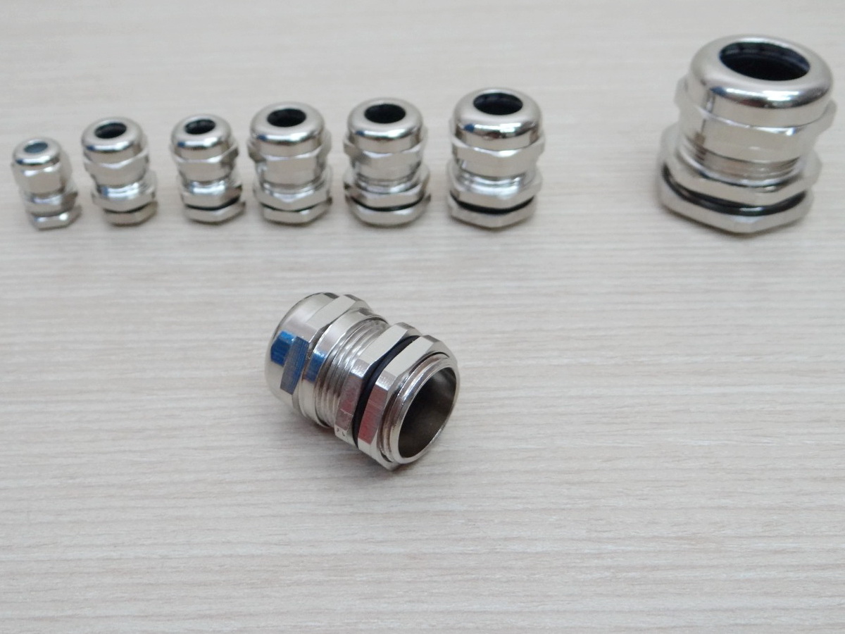 M20x1.5 Waterproof Cable Glands Connector (Nickel Brass Metal)