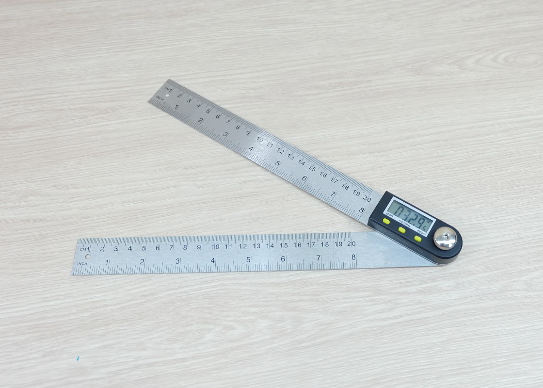 Syntek, Digital Angle Ruler Accuracy ±0.02° Protractor Goniometer 0-200mm Stainless Steel