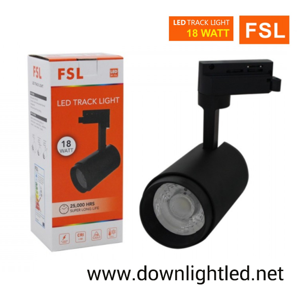 โคมไฟแทรคไลท์ LED 18w หน้ากลมสีดำ (แสงส้ม)