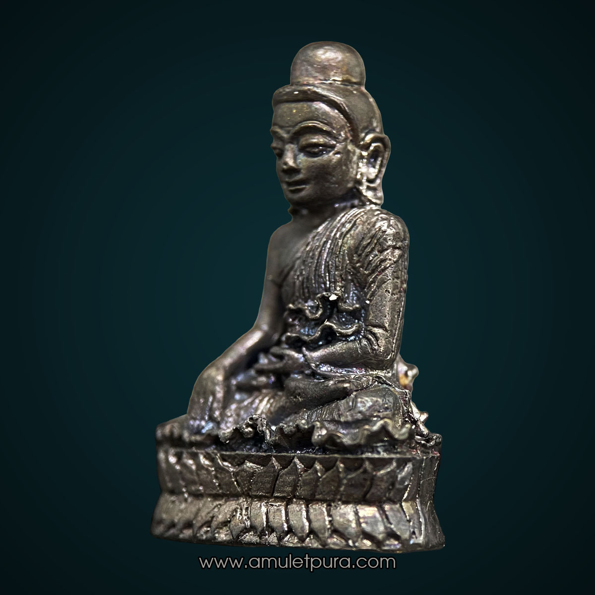 พระกริ่งจุฬามณีฟ้าลั่น (เนื้อระฆังผสมแร่เงิน อุดผงฝังตะกรุดเงิน) ครูบาอินแก้ว วัดดอนมูล จ.ตาก(มีโค้ด)