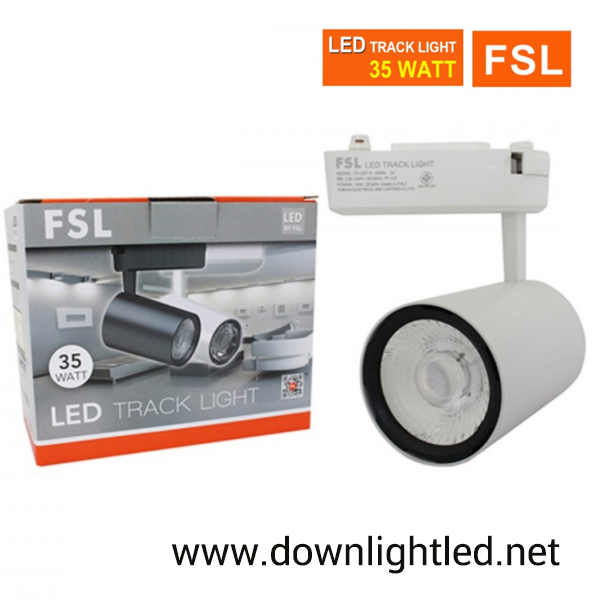 โคมไฟแทรคไลท์ LED 35w หน้ากลมสีขาว (แสงขาว)