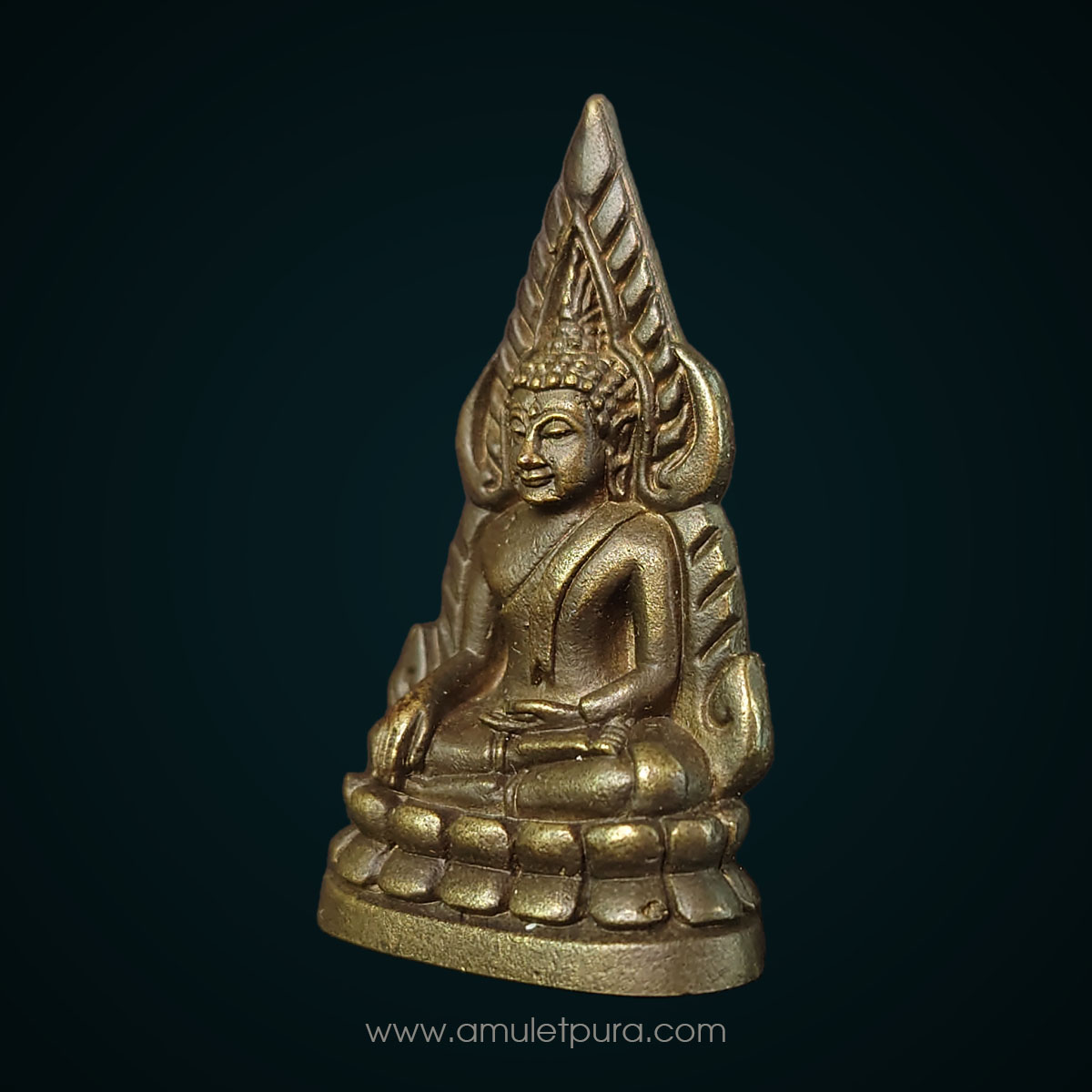 พระพุทธชินราช อินโดจีนย้อนยุค (เนื้อนวะโลหะ) ปี48 วัดพระศรีรัตนมหาธาตุวรมหาวิหาร จ.พิษณุโลก (วัดจัดสร้างเอง ใต้ฐานมี 2 โค้ด)