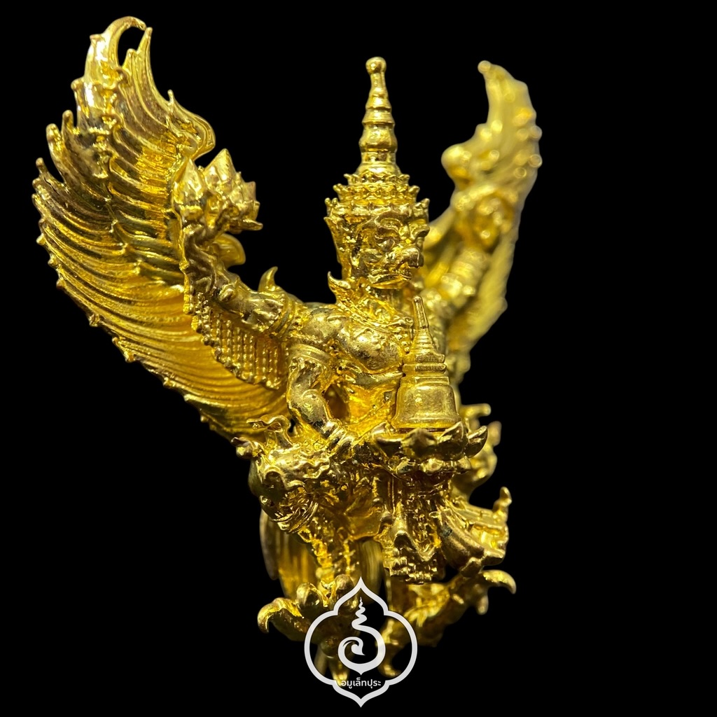 พญาครุฑ (เนื้อทองระฆังศรัทธา) รุ่นเสาร์5 เงินไหลมา ปี63 วัดพระมหาธาตุวรมหาวิหาร จ.นครศรีธรรมราช (มีโค้ด)