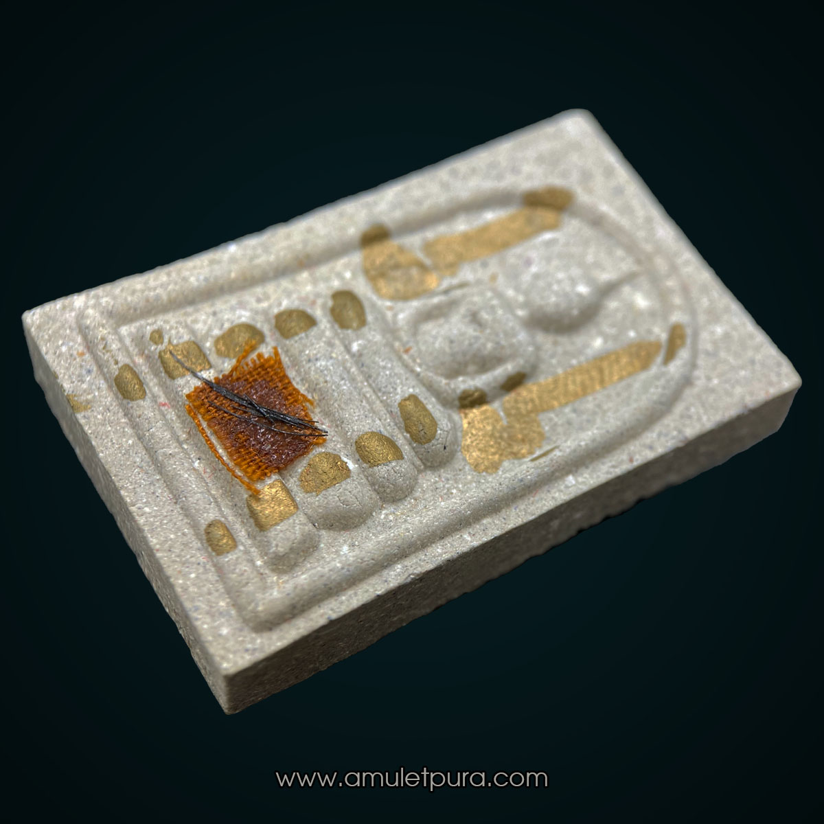 พระสมเด็จรุ่นเสาร์ 5 รุ่น1 เนื้อผงเก่า (ปั้มวัด นิยม มีรอยจารหมึกทอง ติดจีวร เกศา และสายมงคล) ปี63 หลวงปู่มหาศิลา สิริจันโท วัดโพธิ์ศรีสะอาดแกเปะ จ.กาฬสินธุ์