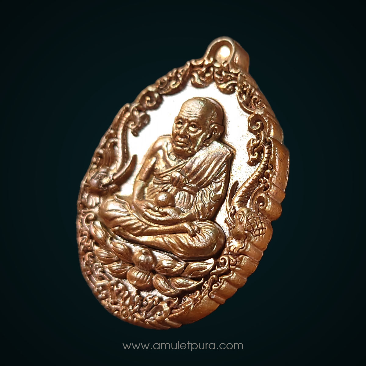 เหรียญหล่อหลวงปู่ทวดบรรจุกริ่ง เนื้อทองแดงผิวไฟ รุ่นเปิดโลกเศรษฐี58 วัดพระมหาธาตุฯ จ.นครศรีธรรมราช (ตอกโค้ด หมายเลข 1691)