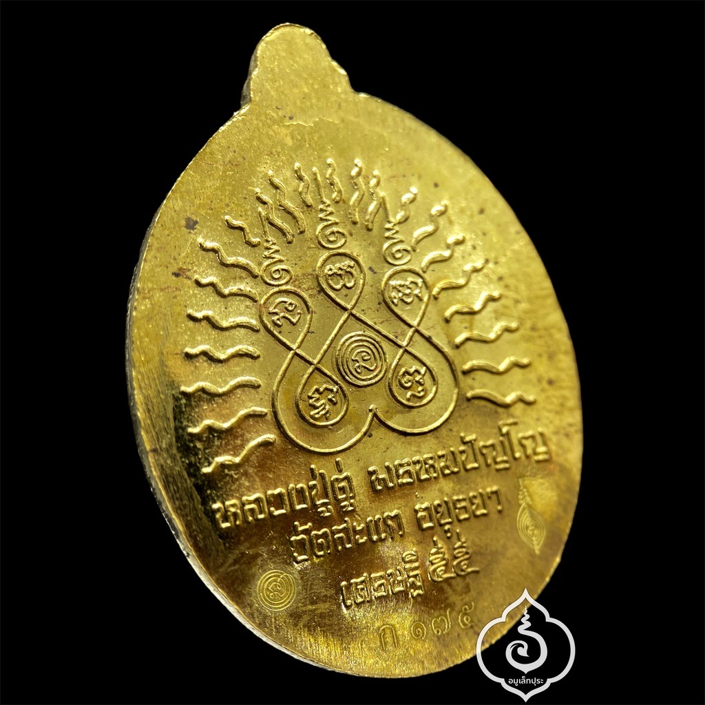 เหรียญหลวงพ่อทวด (เนื้อทองสตางค์) รุ่นเปิดโลกเศรษฐี55 ปี55 หลวงปู่ดู่ วัดสะแก จ.พระนครศรีอยุธยา (กรรมการ 2 โค้ด หมายเลข 175)
