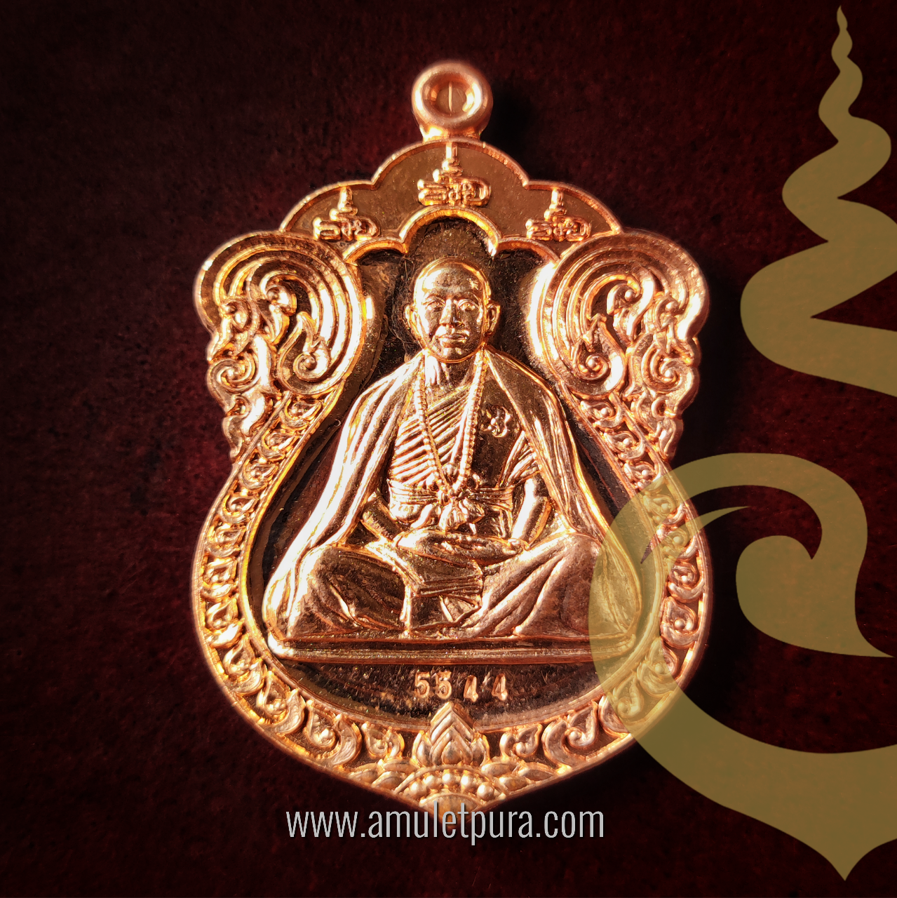 เหรียญเสมา รุ่นเจริญพร (เนื้อทองแดง) ปี55 ครูบาอริยชาติ วัดแสงแก้วโพธิญาณ จ.เชียงราย (มีโค้ด หมายเลข 5544)