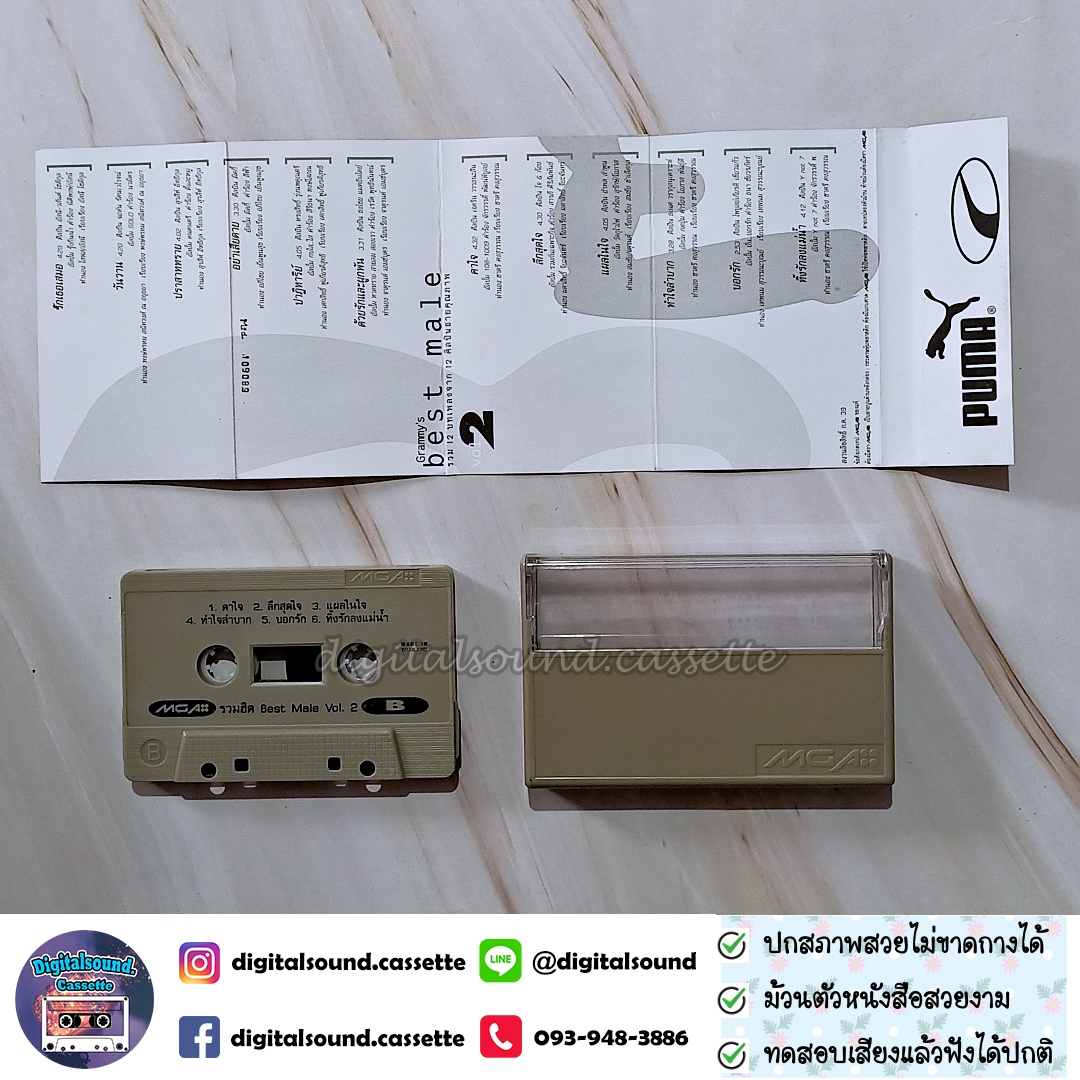 เทปคาสเซ็ท รวมศิลปิน GRAMMY อัลบั้ม BEST MALE VOL 2