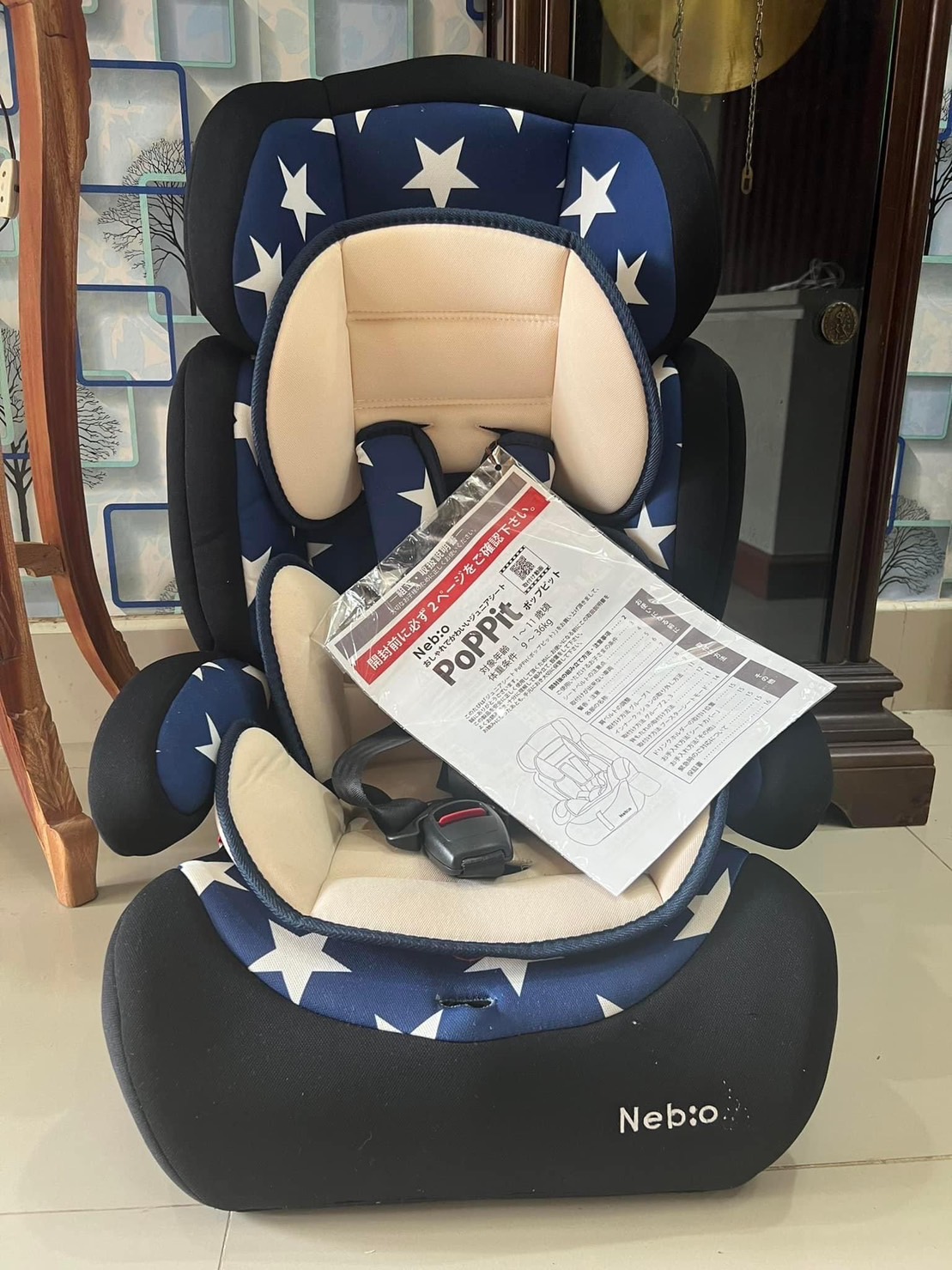 Nebio บูทเตอร์ซีท แบรนด์ Nebio PoPPit Car seat 1-12ขวบ สภาพสวย 90%