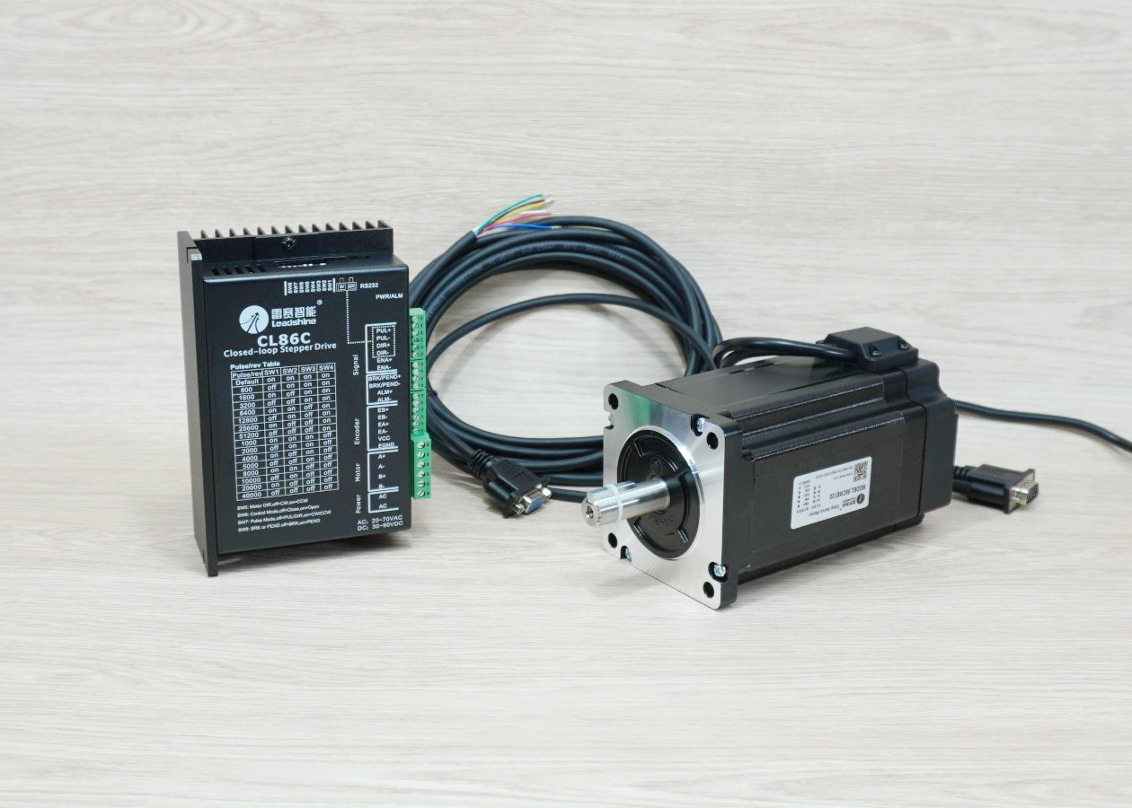 86CME120 Closed Loop Stepper Motor (Nema 34) แรงบิด 12N.m 6A Shaft 14mm + CL86C Driver