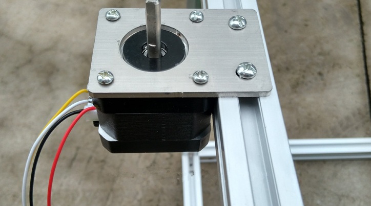 Aluminum Plate (black) Nema17 Stepper Motor Bracket - Thickness 4mm