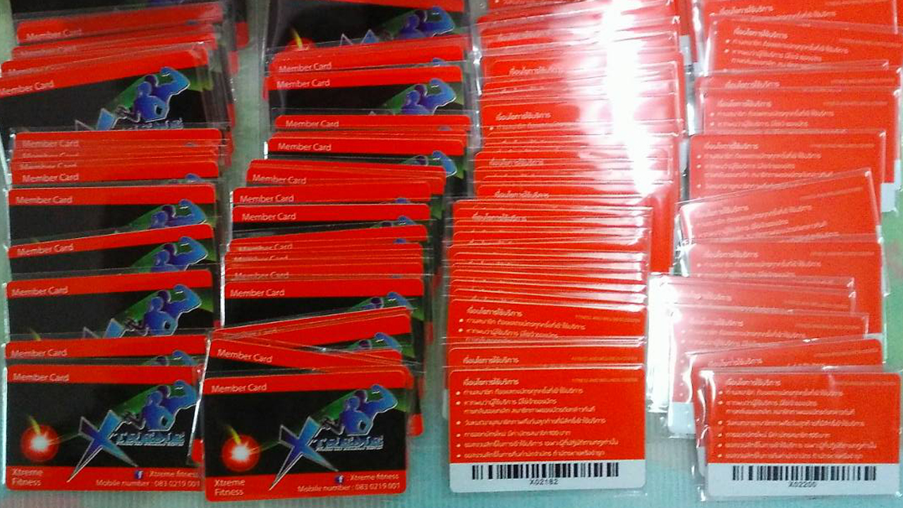รับทำบัตรกีฬา พิมพ์บัตรเอ็กสตรีม ทำบัตรฟิตเนส พิมพ์บัตรโรงยิม