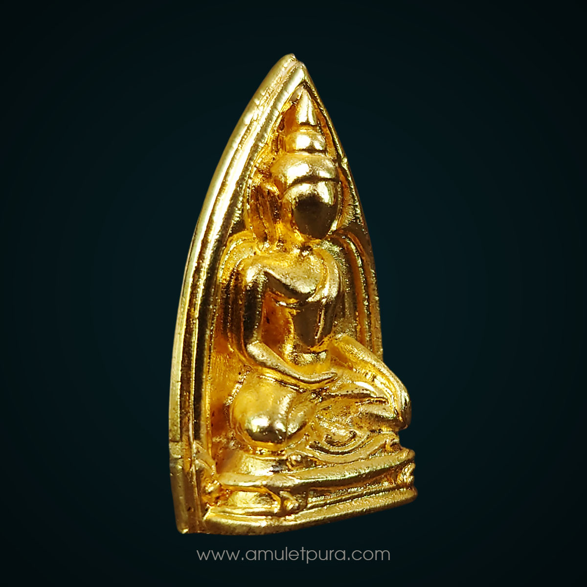 เหรียญหล่อพระนางพญาสดุ้งกลับ (เนื้อกะไหล่ทอง) ปี51 หลวงปู่เจือ วัดกลางบางแก้ว (2 โค้ด หมายเลขมงคล 85)