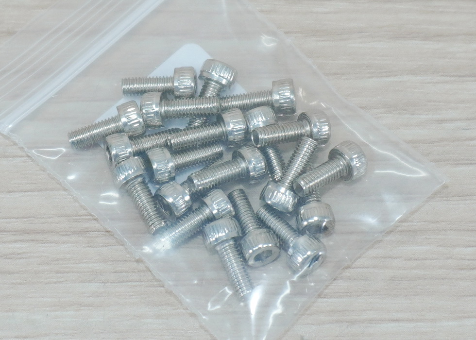 Hex Socket Cap Screw M3x8mm Nickel-plated (20ตัว/ถุง)