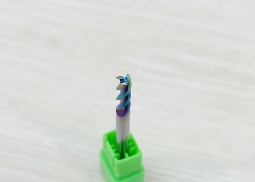 3-Flute DLC Coating 4x12x4mm 50L HRC60 High Efficiency End Mill, Shank 4MM