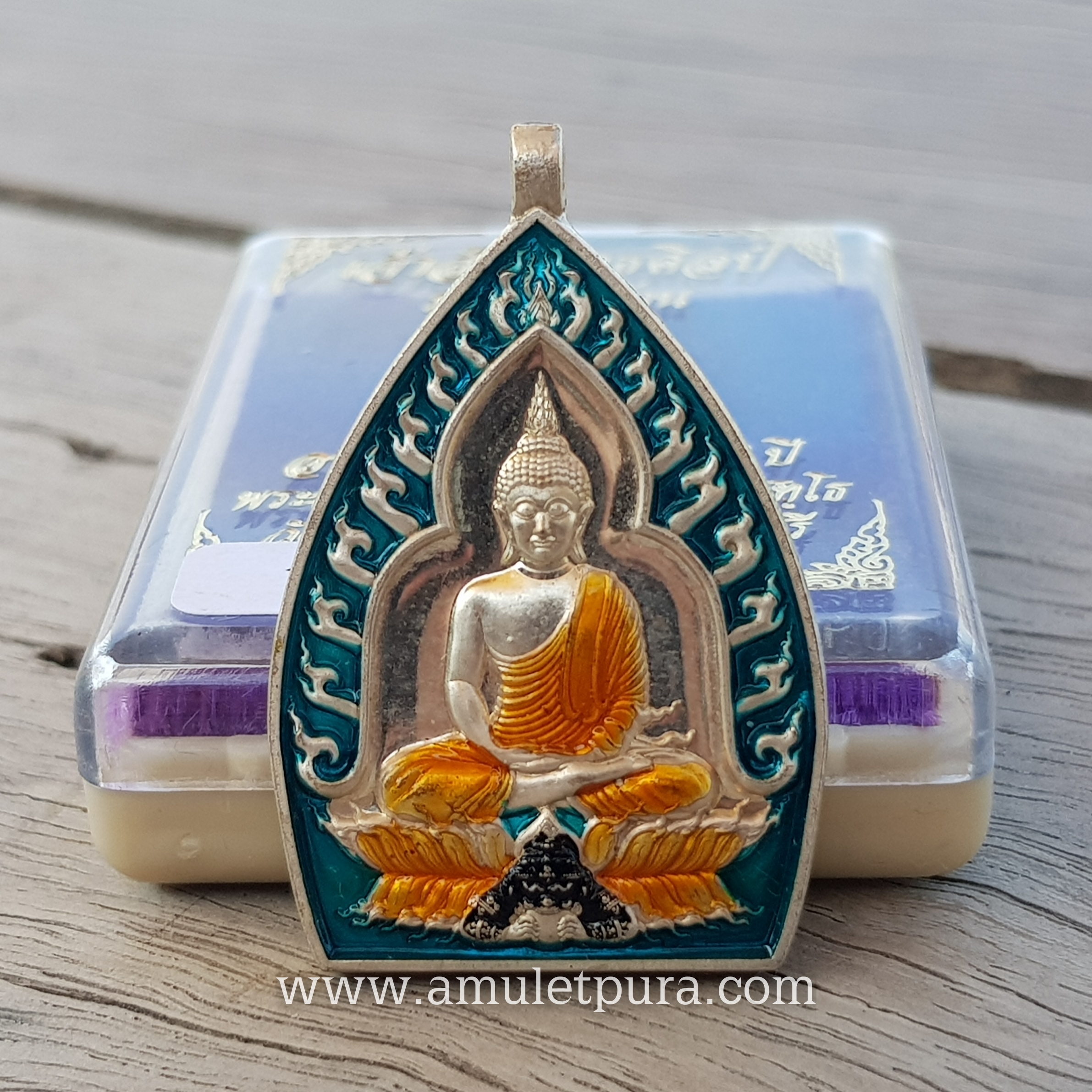 เจ้าสัวพุทธศิลป์( สัตตะโลหะอาบเงินลงยา)รุ่นรวยพันล้าน อายุวัฒนะมงคล75 ปี ปี64 พระอาจารย์สัญญา(คง)วัดกลางบางแก้ว จ.นครปฐม(มีโค้ด หมายเลข343)