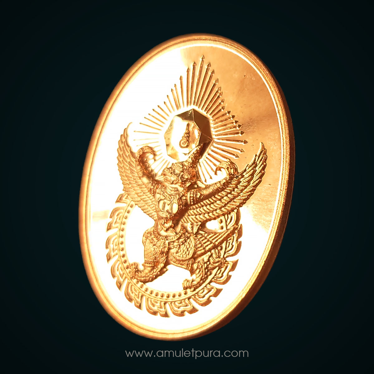 เหรียญตรามหาเดช (ตราประจำพระองค์พระเจ้าตากสิน) หลังยันต์มงกุฎพระพุทธเจ้า (เนื้อทองแดง) รุ่นโชคมงคล ปี53 วัดตรีทศเทพ กรุงเทพฯ (ตอกโค้ด)